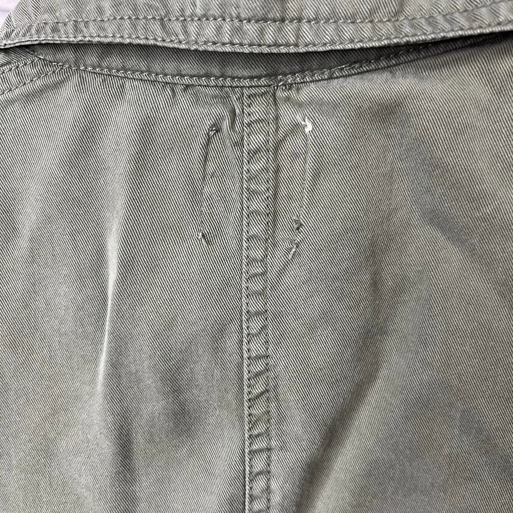 Kensie Jeans Army Green Moto Utility Style Short‎ Jacket Asymmetrical Zip Sz Med